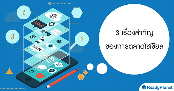 3 เรื่องสำคัญ ของการตลาดโซเชียล 3 เรื่องสำคัญ ของการตลาดโซเชียล